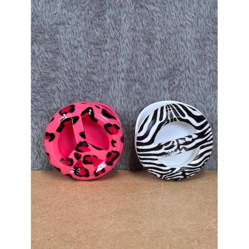 Bath & Body Works Scentportable Car Air Freshener Holders Pink Leopard Zebra 2pc